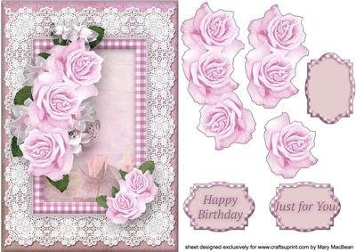 Lacy Lovelies A5 - Pink Roses
