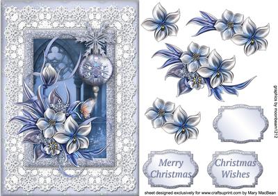 Lacy Lovelies A5 - Christmas Florals