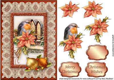 Lacy Lovelies A5 - Christmas Robin