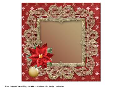Lacy Lovelies 7" x 7" - Poinsettia Cluster Insert