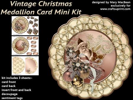 Vintage Christmas Medallion Card Mini Kit