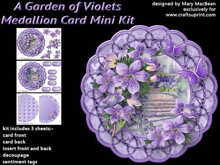 A Garden of Violets Medallion Card Mini Kit