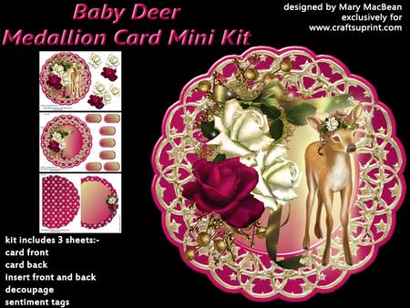 Baby Deer Medallion Card Mini Kit