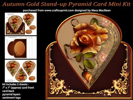 Autumn Gold Stand-up Pyramid Card Mini Kit