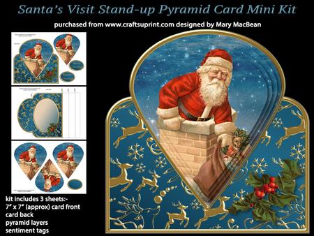 Santa's Visit Stand-up Pyramid Card Mini Kit
