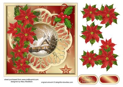 Christmas Morning Decoupage Card Front