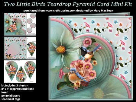 Two Little Birds Teardrop Pyramid Card Mini Kit