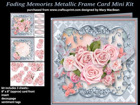 Fading Memories Metallic Frame Card Mini Kit