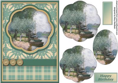 Afternoon on the River Petal Pyramid Card