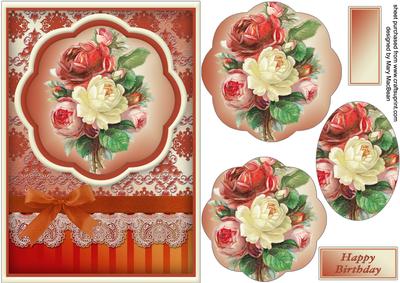 Victorian Bouquet Petal Pyramid Card Fronts