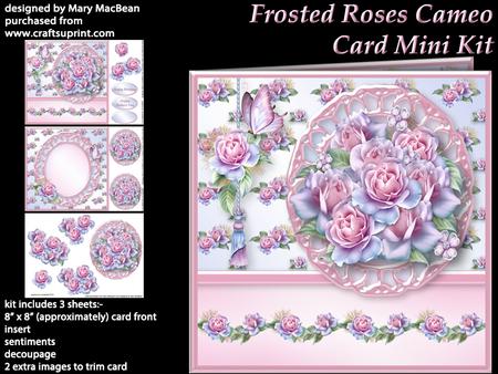 Frosted Roses Cameo Card Mini Kit