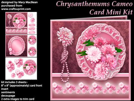 Chrysanthemums Cameo Card Mini Kit