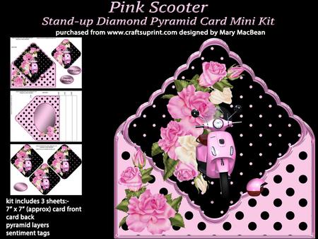 Pink Scooter Diamond Pyramid Card Mini Kit