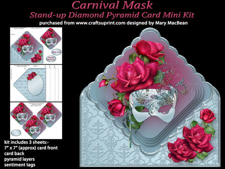 Carnival Mask Diamond Pyramid Card Mini Kit