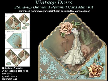 Vintage Dress Diamond Pyramid Card Mini Kit