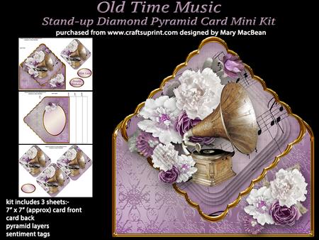 Old Time Music Diamond Pyramid Card Mini Kit