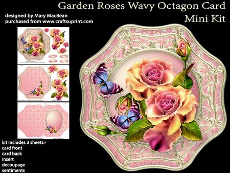 Garden Roses Wavy Octagon Card Mini Kit