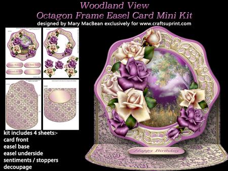 Woodland View Octagon Frame Easel Card Mini Kit