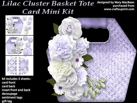 Lilac Cluster Basket Tote Card Mini Kit