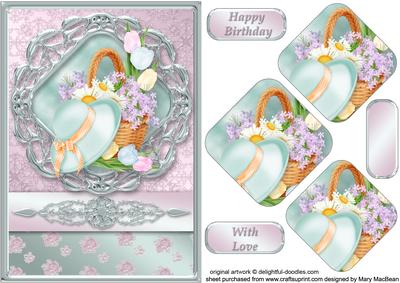 Spring Morning Framed Pyramid Card