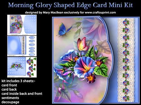 Morning Glory Shaped Edge Card Mini Kit