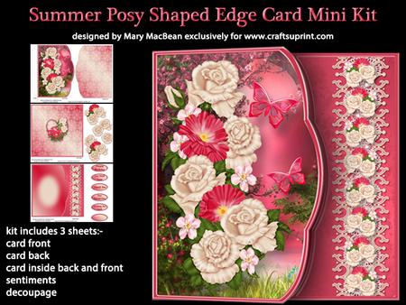 Summer Posy Shaped Edge Card Mini Kit