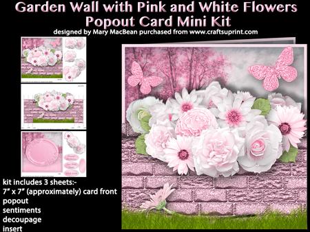 Garden Wall with Pink and White Flowers