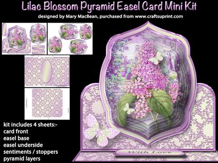 Lilac Blossom Pyramid Easel Card Mini Kit