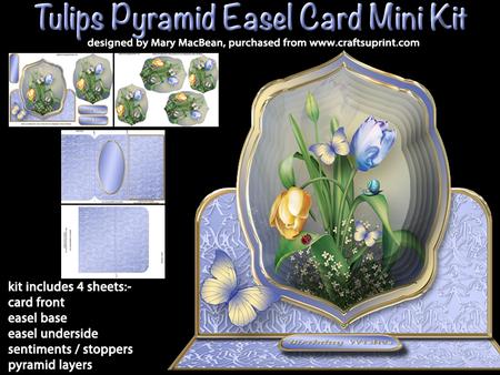 Tulips Pyramid Easel Card Mini Kit