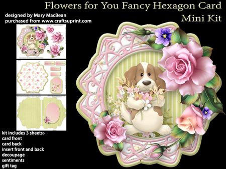 Flowers for You Fancy Hexagon Card Mini Kit