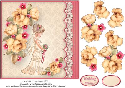 Here Comes the Bride Lacy Border Card Front