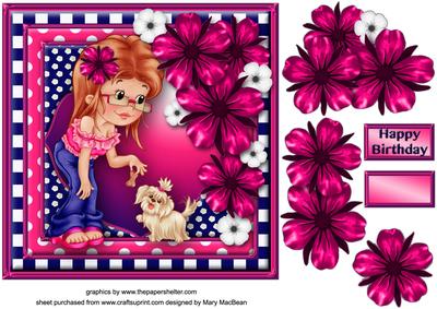Doggy Treats Decoupage Card Front