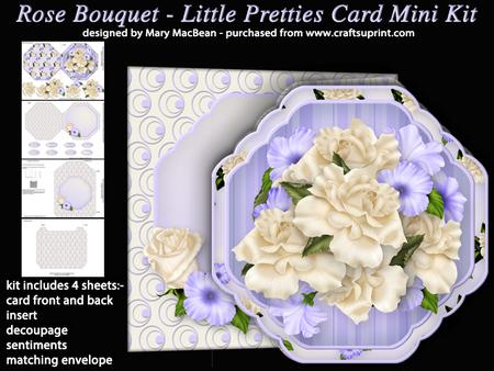Rose Bouquet - Little Pretties Card Mini Kit