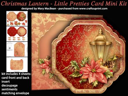 Christmas Lantern - Little Pretties Card Mini Kit