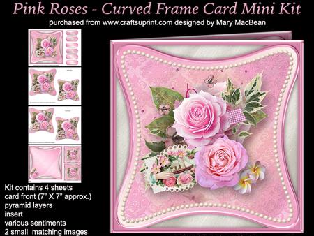 Pink Roses - Curved Frame Card Mini Kit
