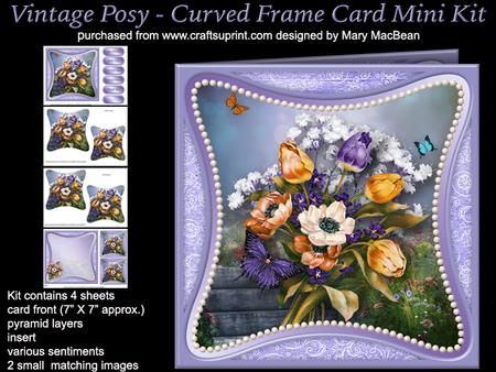 Vintage Posy - Curved Frame Card Mini Kit