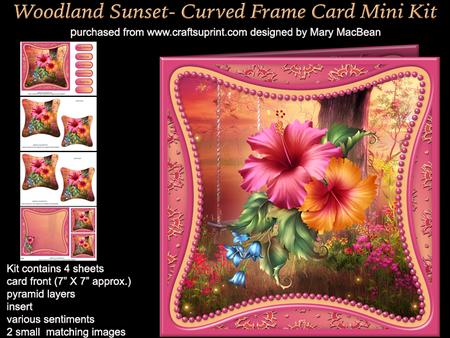 Woodland Sunset - Curved Frame Card Mini Kit