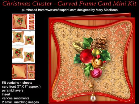 Christmas Cluster - Curved Frame Card Mini Kit