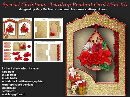 A Special Christmas - Teardrop Pendant Card Mini Kit