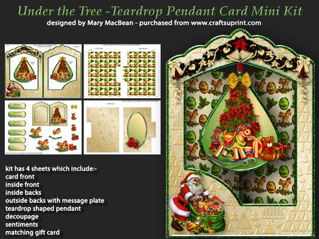 Under the Tree - Teardrop Pendant Card Mini Kit