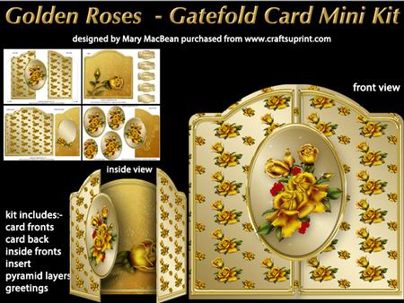 Golden Roses - Gatefold Card Mini Kit