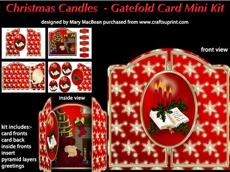 Christmas Candles - Gatefold Card Mini Kit