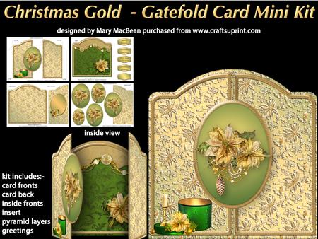 Christmas Gold - Gatefold Card Mini Kit