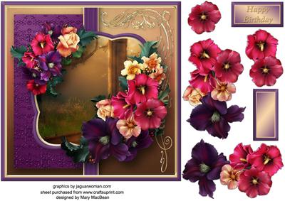 Summer Evening Decoupage Card Front