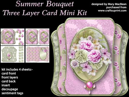 Summer Bouquet - Three Layer Card Mini Kit