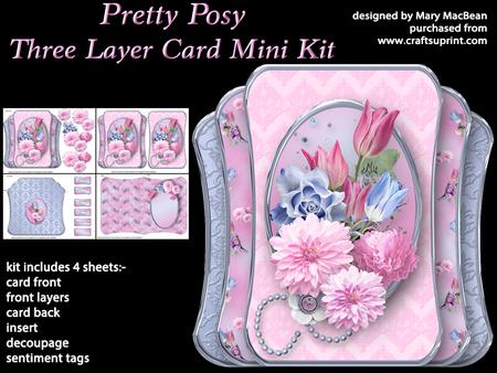 Pretty Posy - Three Layer Card Mini Kit