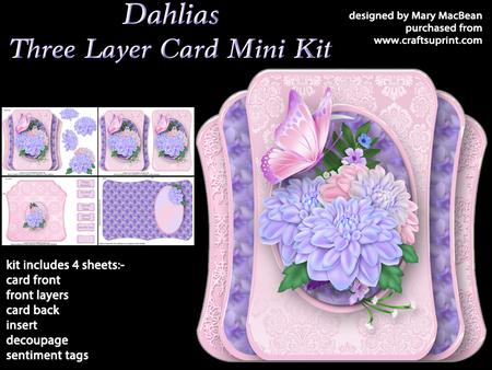 Dahlias - Three Layer Card Mini Kit