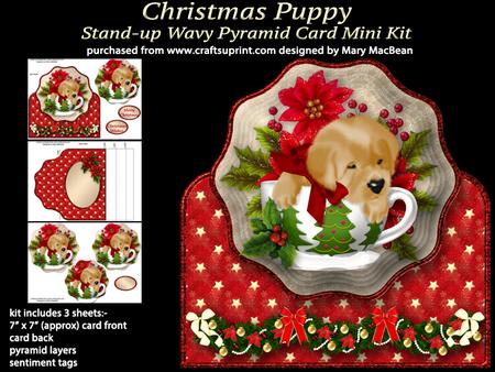 Christmas Puppy - Stand-up Wavy Pyramid Card Mini Kit