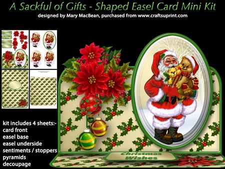 A Sackful of Gifts - Shaped Easel Card Mini Kit