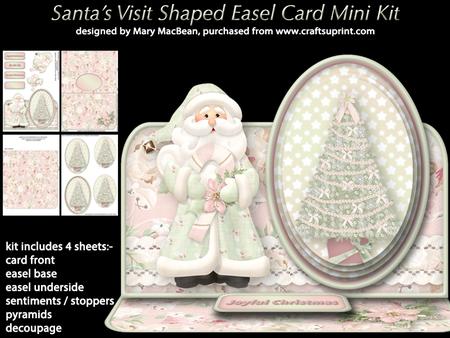 Santa's Visit - Shaped Easel Card Mini Kit
